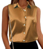 Maysoar Womens Silk Blouses Satin Tank Tops - AGB LuxeDrop