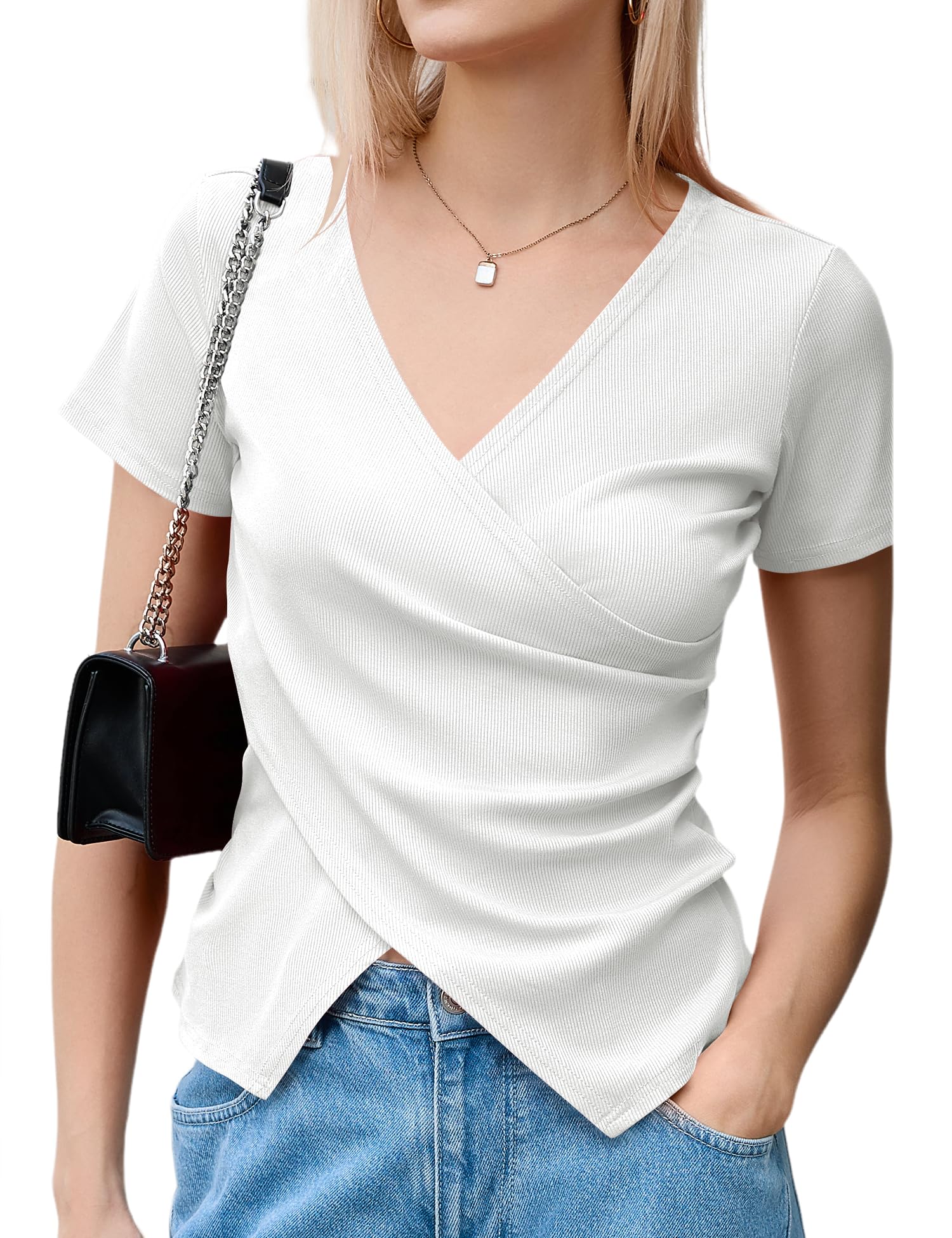 Micoson Women's Club Tops Slim Fit Short Sleeve - AGB LuxeDrop
