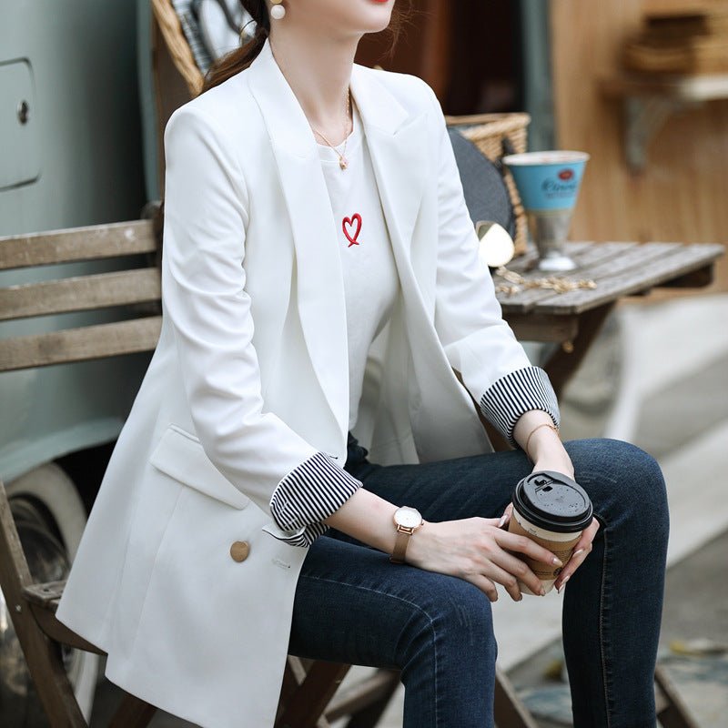 New Women's Suit Jacket - Korean Style Casual Blazer - AGB LuxeDrop