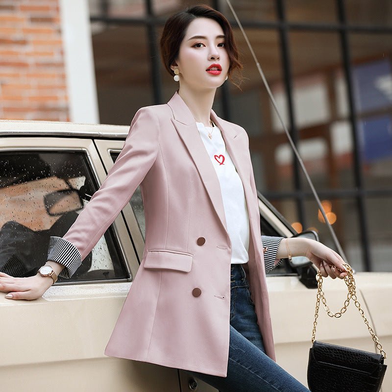 New Women's Suit Jacket - Korean Style Casual Blazer - AGB LuxeDrop