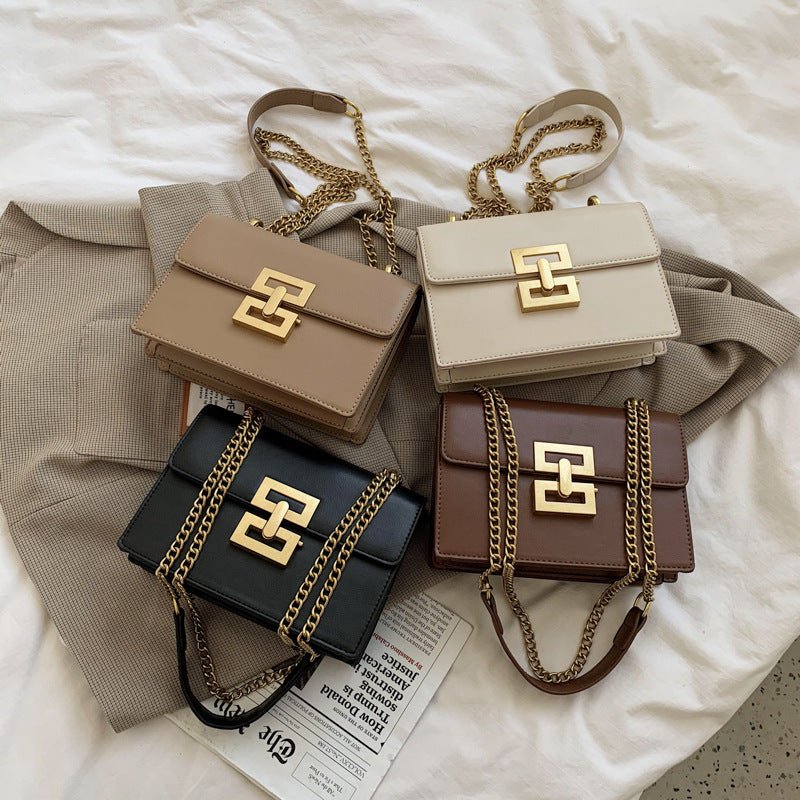 Retro European American Handbags with Chain Detail - AGB LuxeDrop