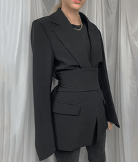 Women's Casual Solid Color Suit Jacket - AGB LuxeDrop