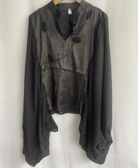 Women's Vintage Patchwork Blouses with Batwing Sleeves - AGB LuxeDrop