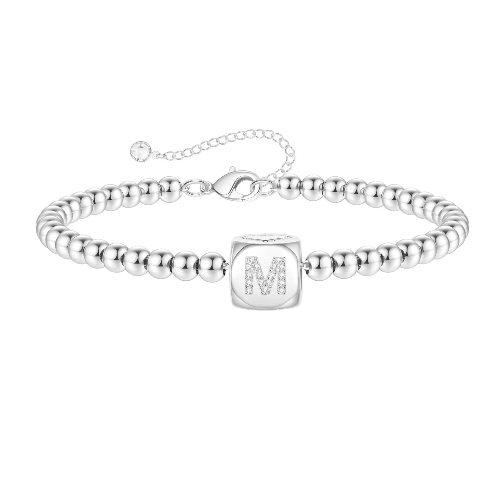 Yoosteel Dainty Silver Initial Bracelets for Women Jewelry - AGB LuxeDrop