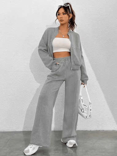 Zipper Slim Fit Women's Suit - AGB LuxeDrop
