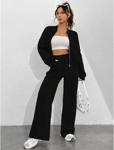 Zipper Slim Fit Women's Suit - AGB LuxeDrop